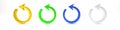 Colorful Refresh icon isolated on white background. Reload symbol. Rotation arrow in a circle sign. Minimalism concept