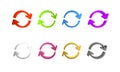 Colorful Refresh icon isolated on white background. Reload symbol. Rotation arrows in a circle sign. Minimalism concept