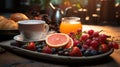 Colorful and refreshing citrus brunch buffet