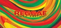 Colorful reggae background for flyer of music fest Royalty Free Stock Photo