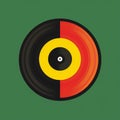Colorful Reggae Record Design With Minimal Circular Center