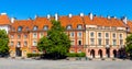 Colorful renovated tenement houses of historic New Town quarter - Nowe Miasto - at Rynek Nowego Miasta New Town Market Square in