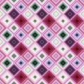 Colorful repeating diagonal square pattern - vector tiled mosaic design Royalty Free Stock Photo