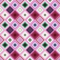 Colorful repeating diagonal square pattern - vector tiled mosaic design Royalty Free Stock Photo