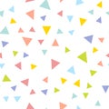 Colorful Repeating Triangle Confetti Background Pattern Vector