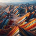 Colorful representation rainbow mountains in China