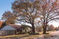 Colorful residential area in fall season near Dallas, Texas Royalty Free Stock Photo