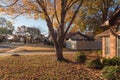 Colorful residential area in fall season near Dallas, Texas Royalty Free Stock Photo