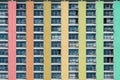 Colorful residential building facade, apartment house / real estate exterior Royalty Free Stock Photo