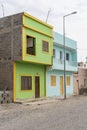 Colorful residential buildings Sal Rei Boa Vista