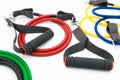 Resistance bands isolated on the white background Royalty Free Stock Photo