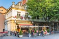 Colorful restaurant in the Schillerstrasse street in Weimar