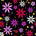 Colorful Retro Flower Background