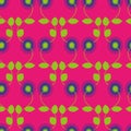 Colorful Retro Flowers Pattern Print Background Design