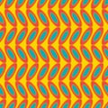 Colorful retro repeat pattern print background design