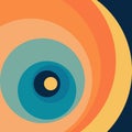 Colorful retro style circles design illustration Royalty Free Stock Photo