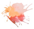 Colorful retro vintage abstract watercolour / aquarelle art hand paint on white background Royalty Free Stock Photo