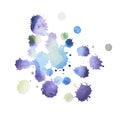 Colorful retro vintage abstract watercolour aquarelle art hand paint on white background Royalty Free Stock Photo