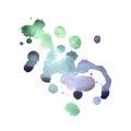 Colorful retro vintage abstract watercolour aquarelle art hand paint on white background Royalty Free Stock Photo