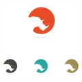 Rhino logo vector, colorful illustration
