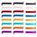 Colorful ribbon banner flags set. Retro elements collection Royalty Free Stock Photo