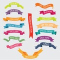 Colorful ribbon in flat design Royalty Free Stock Photo