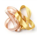 Colorful ribbons for a cure for breast cancer Royalty Free Stock Photo