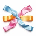 Colorful ribbons for a cure for breast cancer Royalty Free Stock Photo