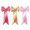 Colorful ribbons for a cure to breast cancer Royalty Free Stock Photo