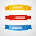 Colorful Ribbons, Labels Set Royalty Free Stock Photo