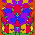 Colorful rich abstract symmetrical background for decor and decoration for mood