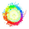 Colorful rich painted background circle