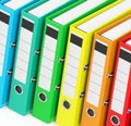 The colorful ring binders