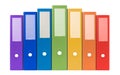 colorful ring binders-full with office document and business inf Royalty Free Stock Photo