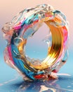 a colorful ring made of liquid