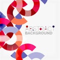 Colorful rings on grey background, modern geometric pattern design Royalty Free Stock Photo