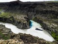 A colorful river branching at iceland