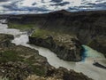 A colorful river branching at iceland Royalty Free Stock Photo