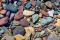 Colorful river rocks in Montana