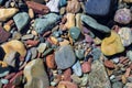 Colorful river rocks in Montana