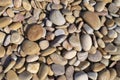 Colorful river rounded pebbles closeup