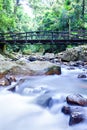 Colorful river running like a smoke through the shiny rocks