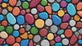 colorful river stones pebbles beach seamless pattern Royalty Free Stock Photo