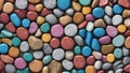 colorful river stones pebbles beach seamless pattern