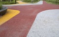 Colorful road in the city outdoor park Royalty Free Stock Photo