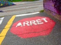 Colorful road signs Cycle Path on the street, Stop sign urban park, Outdoor, vehicle, security, responsability, hobbies