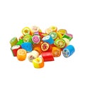 Colorful rock candy isolated on white background Royalty Free Stock Photo