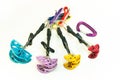 Colorful rock climbing cams Royalty Free Stock Photo