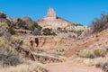 The colorful rock formation of Church Rock in New Mexico