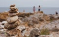 Colorful rock formation  in Bornholm, Denmark Royalty Free Stock Photo